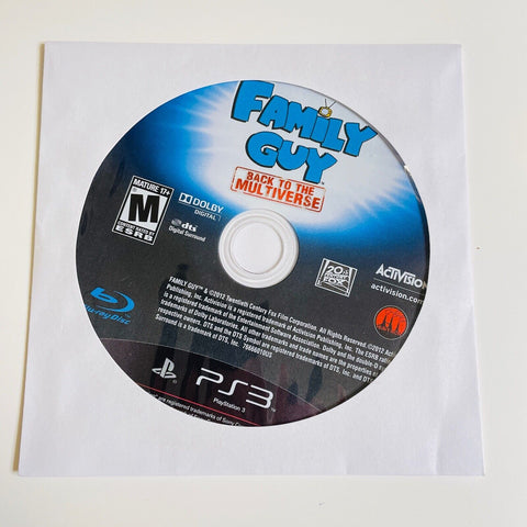 Family Guy: Back to the Multiverse (PlayStation 3 PS3) Disc
