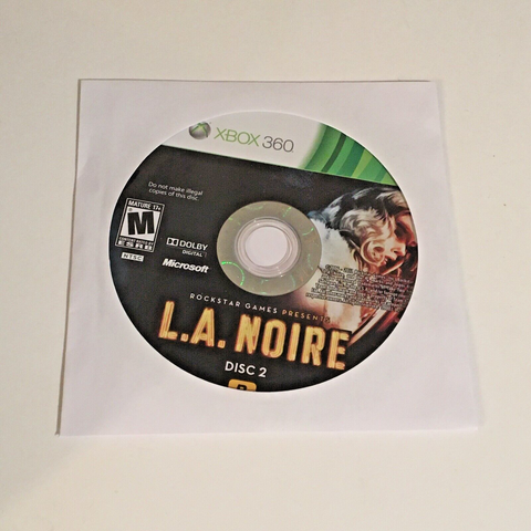 L.A. Noire (Xbox 360, 2011), Disc 2 Two Only, Disc Surface Is As New!