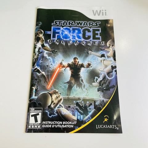 Star Wars: The Force Unleashed (Nintendo Wii, 2008) Manual Only, No Game!