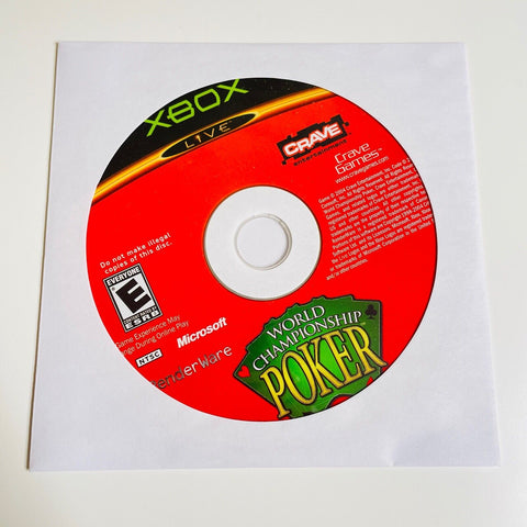 World Championship Poker (Microsoft Xbox, 2004) Disc Surface Is Nearly Mint!