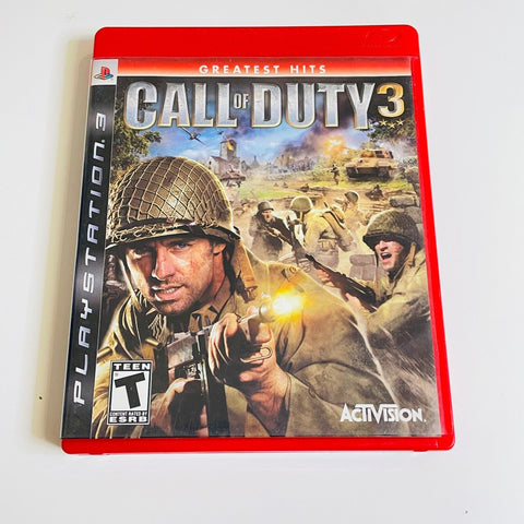 Call of Duty 3 Greatest Hits (Sony PlayStation 3, 2006) PS3, CIB, Complete, VG