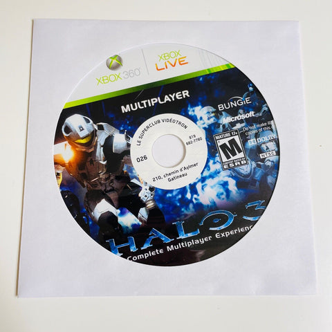 Halo 3 , Multiplayer Only ,  Xbox 360 Disc Only, Disc Surface Is Nearly Mint!