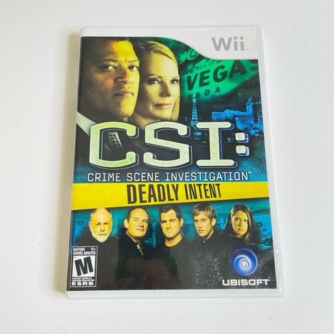 CSI: Crime Scene Investigation - Deadly Intent , Nintendo Wii, CIB, Complete, VG