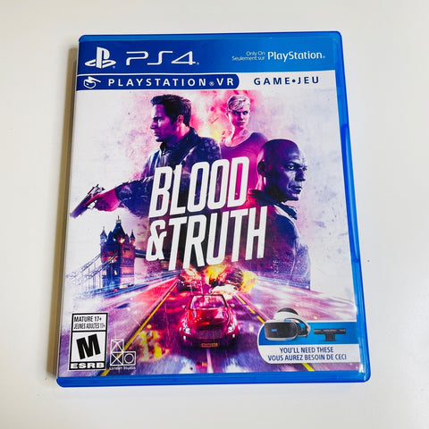 Blood & Truth (Sony PlayStation 4 VR, 2019) Case only, No game!