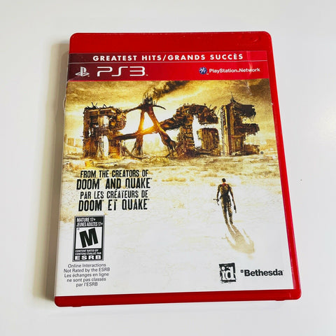 Rage (Sony PlayStation 3, 2011) PS3, CIB, Complete, VG