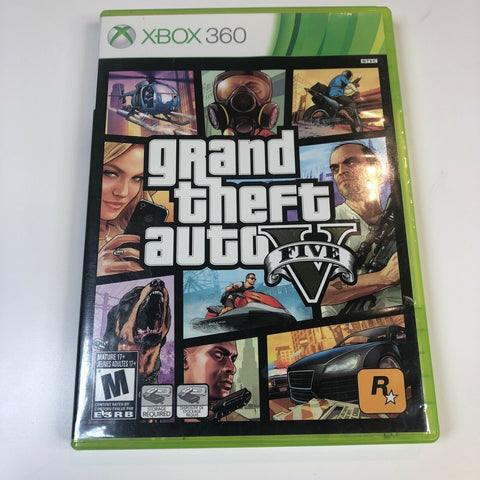 Grand Theft Auto V (Microsoft Xbox 360, 2013) CIB, Complete, VG with Map