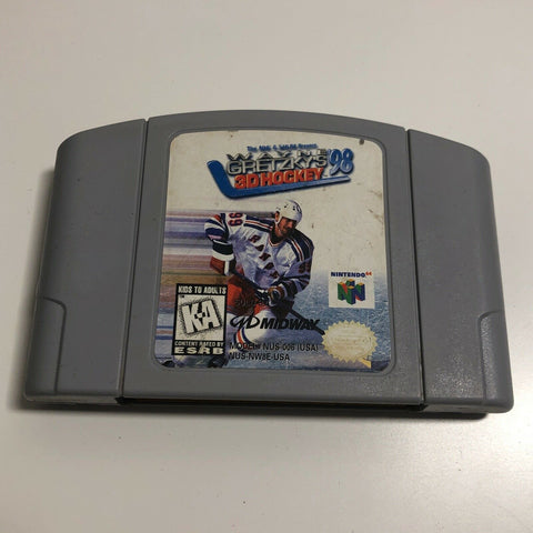 Wayne Gretzky's 3D Hockey '98 (Nintendo 64, 1997 N64) Cart, Tested