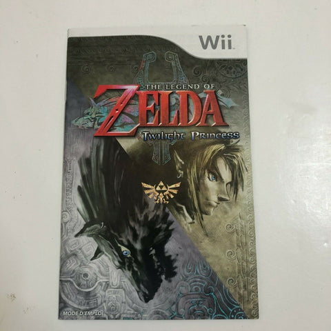 The Legend of Zelda: Twilight Princess Nintendo Wii, French Manual only, No Game
