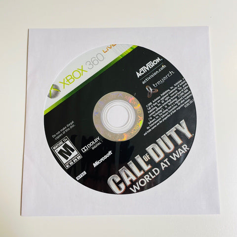 Call of Duty: World at War (Microsoft Xbox 360, 2008) Disc Surface Is As New!