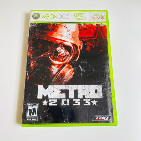 METRO 2033 (Microsoft Xbox 360, 2010) CIB, Complete, VG