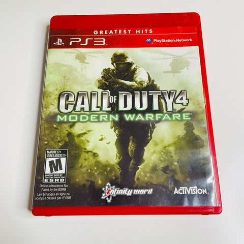 Call of Duty 4: Modern Warfare - Greatest Hits (Sony PlayStation 3, PS3) CIB, VG