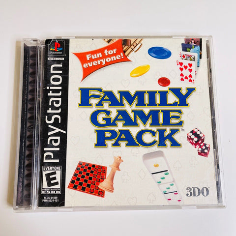 Family Game Pack (Sony Playstation 1 ps1) CIB, Complete, Disc Is Nearly Mint!