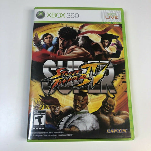 Super Street Fighter IV (Microsoft Xbox 360, 2010) CIB, Complete, VG