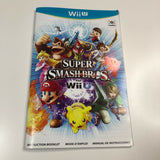 Super Smash Bros Nintendo Wii U, Manual Only, No Game, Instruction, Very Good